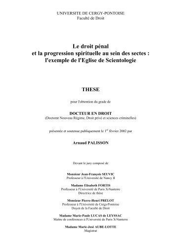 Le droit pénal et la progression spirituelle au sein des sectes : l'exemple de l'Église de scientologie