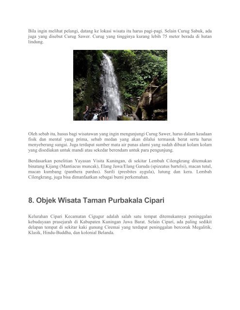 10 Tempat Wisata Terindah Di Kuningan