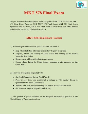 MKT-101 Prüfungsvorbereitung