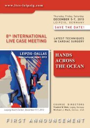 FIRST ANNOUNCEMENT HANDS ACROSS THE ... - LTCS Leipzig