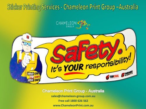Sticker Printing Services - Chameleon Print Group