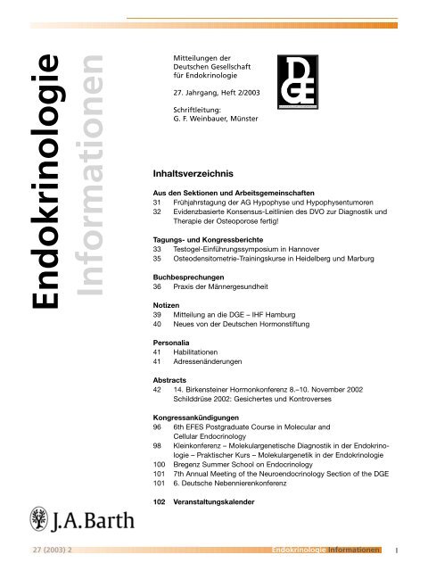 Endokrinologie Informationen - Deutsche Gesellschaft für ...