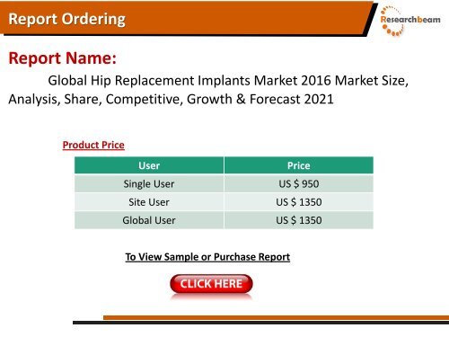 Global Hip Replacement Implants Market 2016