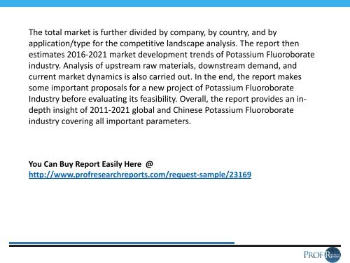 Potassium Fluoroborate Industry, 2011-2021 Market Research