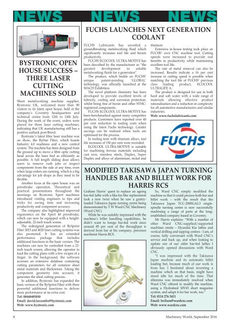 Machinery World  - September 2016