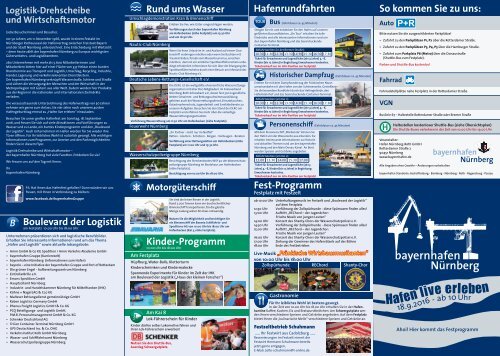 Programmflyer Hafenfest Nürnberg 2016