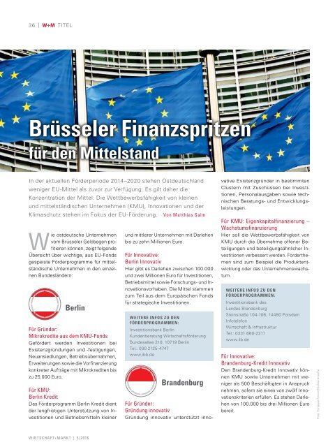 WIRTSCHAFT+MARKT 5/2016