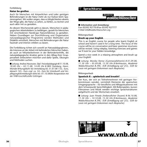Der VNB Göttingen und seine Kooperations