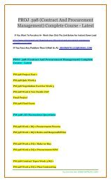 PROJ  598 (Contract And Procurement Management) Complete Course - Latest