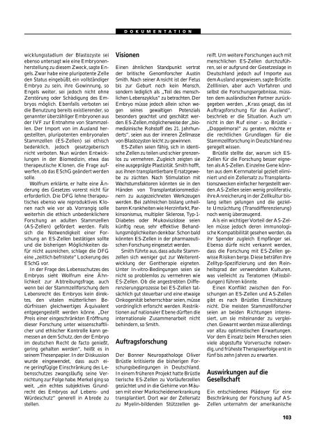 Dokumentation PID, PND, Forschung an Embryonen - 3., erweiterte ...