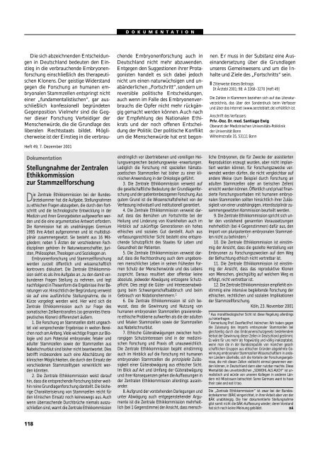 Dokumentation PID, PND, Forschung an Embryonen - 3., erweiterte ...