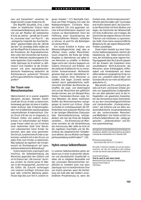 Dokumentation PID, PND, Forschung an Embryonen - 3., erweiterte ...