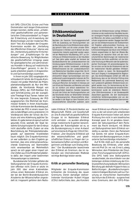 Dokumentation PID, PND, Forschung an Embryonen - 3., erweiterte ...