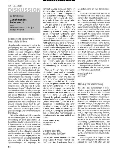 Dokumentation PID, PND, Forschung an Embryonen - 3., erweiterte ...