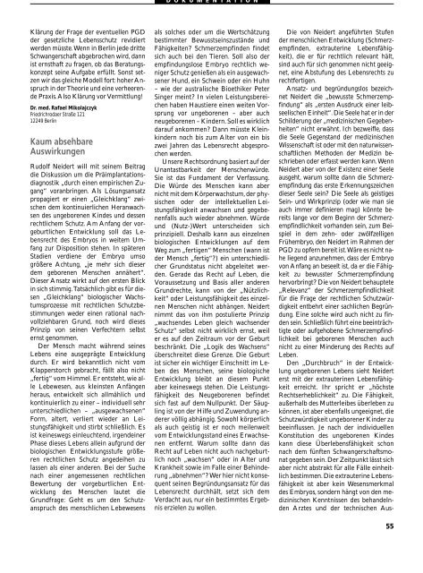 Dokumentation PID, PND, Forschung an Embryonen - 3., erweiterte ...