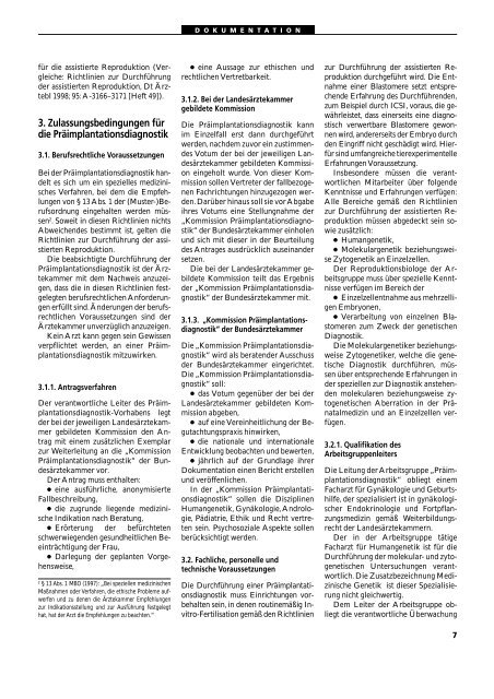 Dokumentation PID, PND, Forschung an Embryonen - 3., erweiterte ...