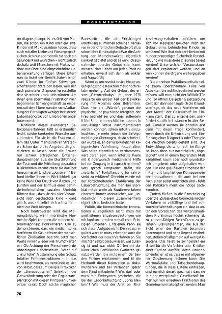 Dokumentation PID, PND, Forschung an Embryonen - 3., erweiterte ...