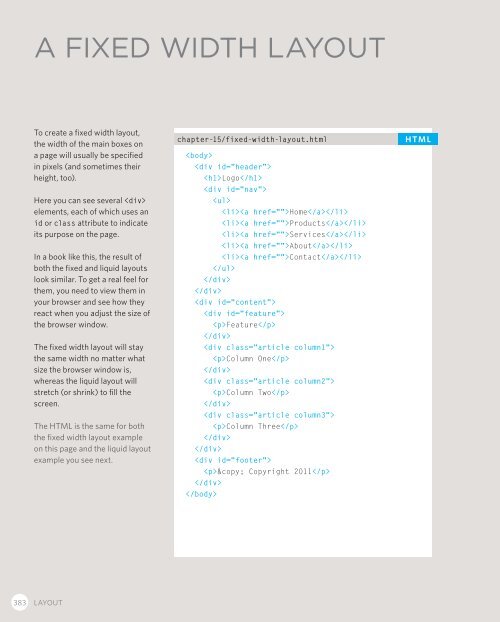 HTML and CSS design and build websites