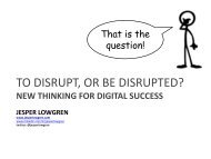 To disrupt or be disrupted - World Disrupt Forum Aug 2016 - Ambition