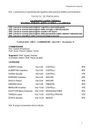 Calendario LAUREE TRIENNALI - Secondo periodo - Appello unico