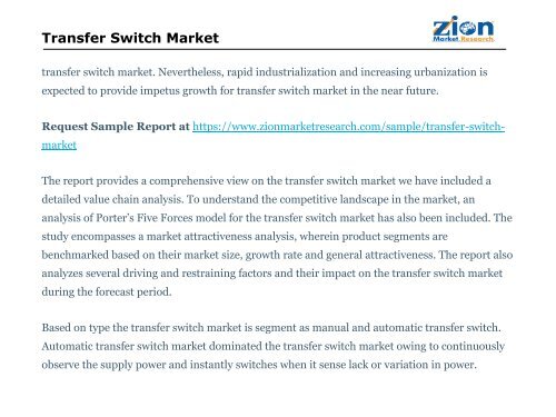 Transfer Switch Market