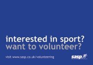 SASP volunteering