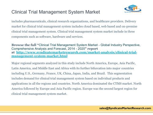 Clinical Trial Management System Market