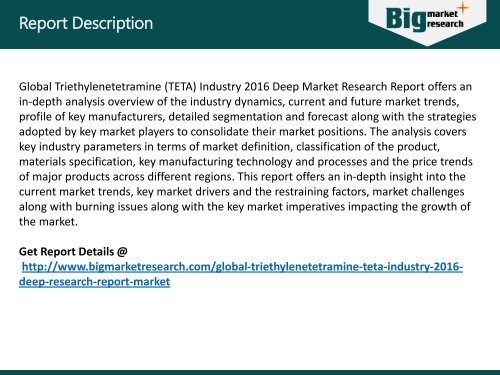 Global Triethylenetetramine (TETA) Industry Research & Report 2016