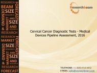 Cervical Cancer Diagnostic Tests - Medical Devices Pipeline Assessment, 2016