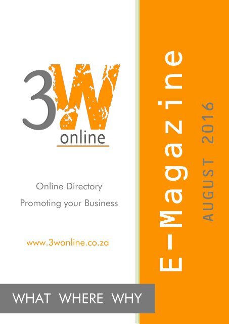 3W Online Magazine - August 2016