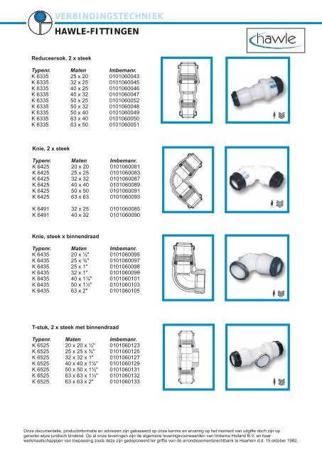 verbindingstechniek hawle-fittingen - Imbema Groep