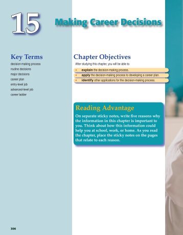 Chapter 15 ~ Making Career Decisions