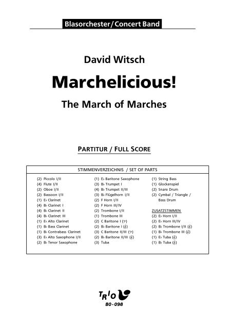 Marchelicious! - Demopartitur (BO-098)