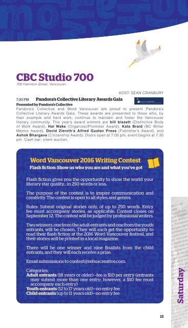 Word Vancouver - 2016 Program Guide