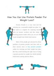 How You Can Use Protein Powder For Weight Loss?