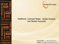 MediPoint Contrast Media  Global Analysis and Market Forecasts