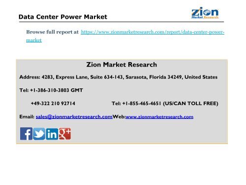 Data Center Power Market