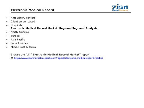 Electronic Medical Record