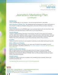 Marketing Plan Continued