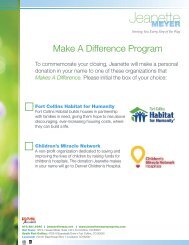 Make a Difference Program