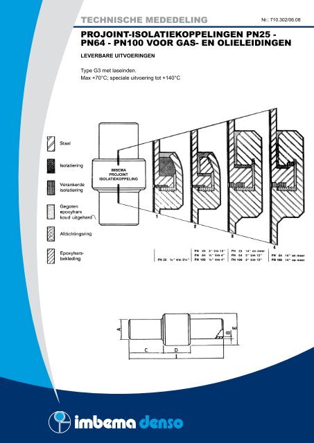 PROJOINT-ISOLATIEKOPPELINGEN PN25 - PN64 ... - Imbema Denso