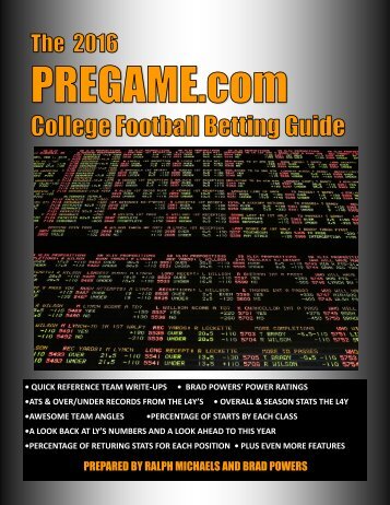 2016 Pregame.com College Football Betting Guide