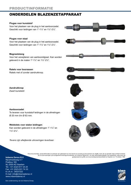 PRODUCTINFORMATIE ONDERDELEN ... - Imbema Denso