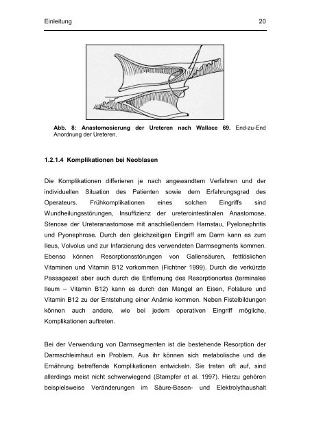 Evaluation perioperativer Parameter sowie der Lebensqualität nach ...