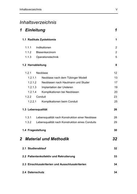 Evaluation perioperativer Parameter sowie der Lebensqualität nach ...