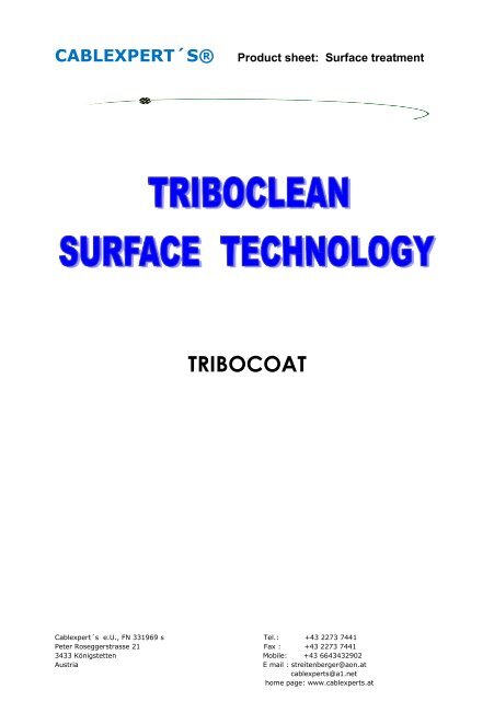 Tribocoating tribo new