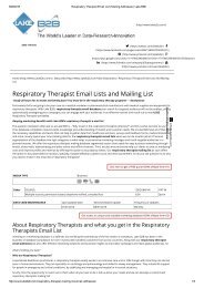 Email list of respiratory therapists