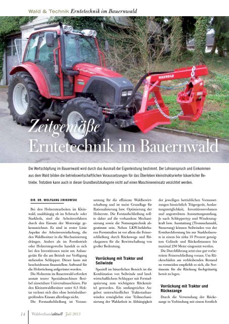 Waldverband Aktuell - Ausgabe 2013-03