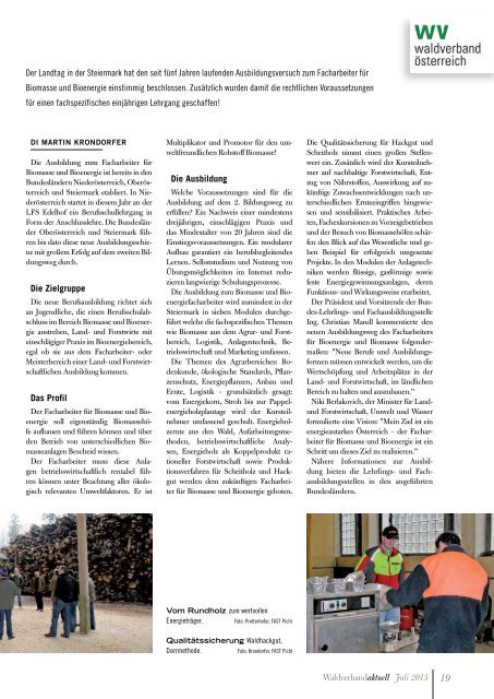 Waldverband Aktuell - Ausgabe 2013-03