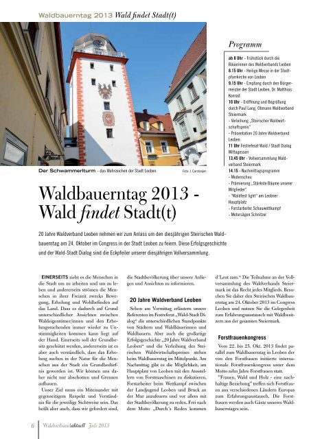 Waldverband Aktuell - Ausgabe 2013-03